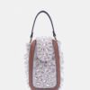 Silver embellished belt bag with stone work