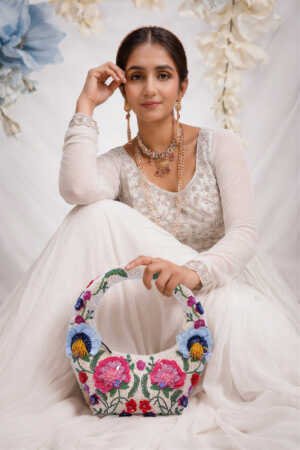 Azure-Blossom-Embellished-Beaded-Bag_with-model_versuhz