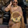 Golden Meadow Beaded Bag with 3D floral embellishments_versuhz_nyasa