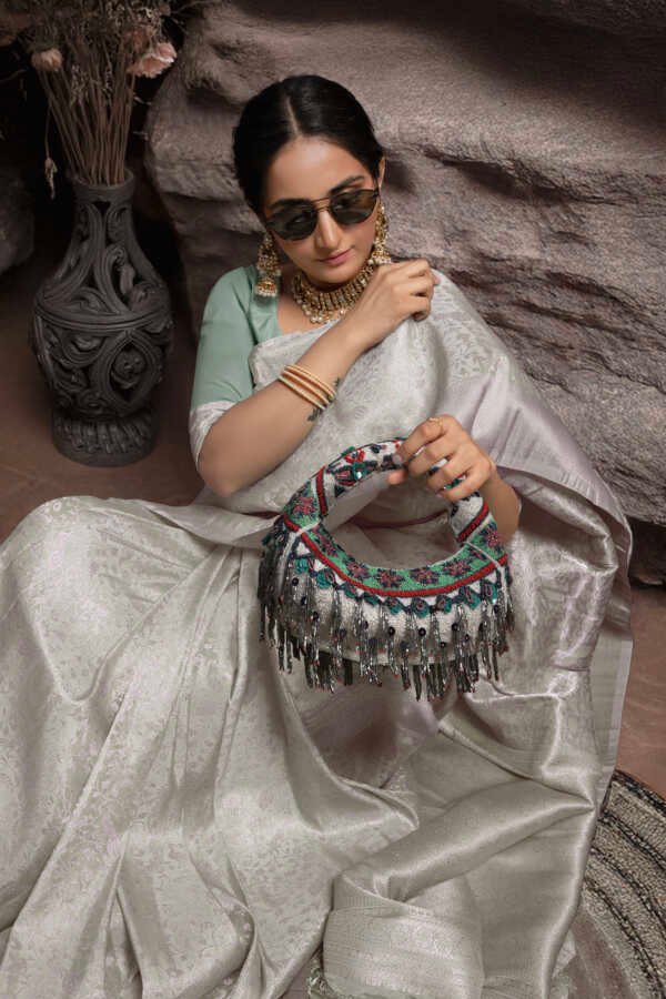 Midnight Cascade Beaded Bag luxury evening clutch with hand embroidery