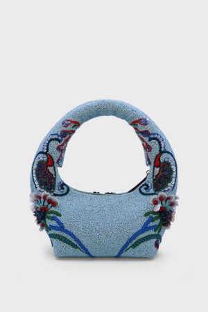 Handcrafted marine motif beaded handbag for women