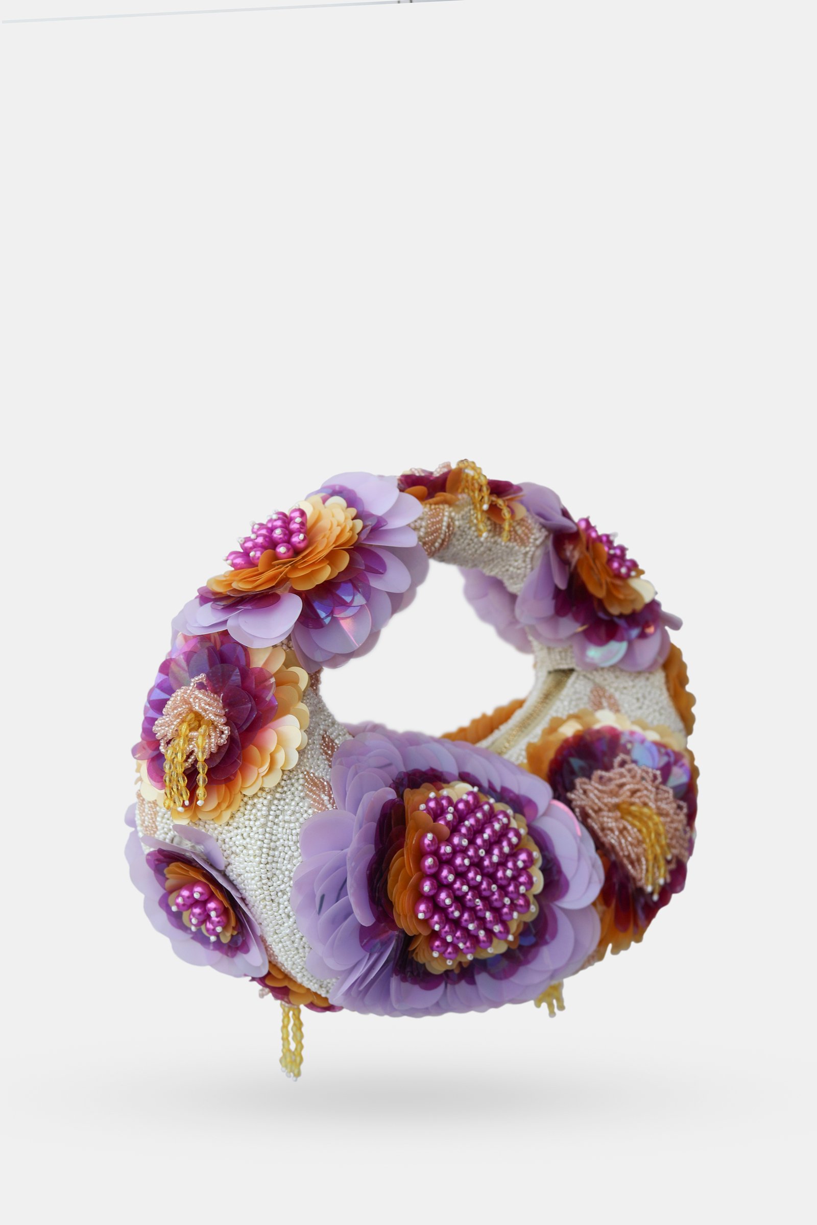 Amethyste Bloom Violet Pearl Bag Side