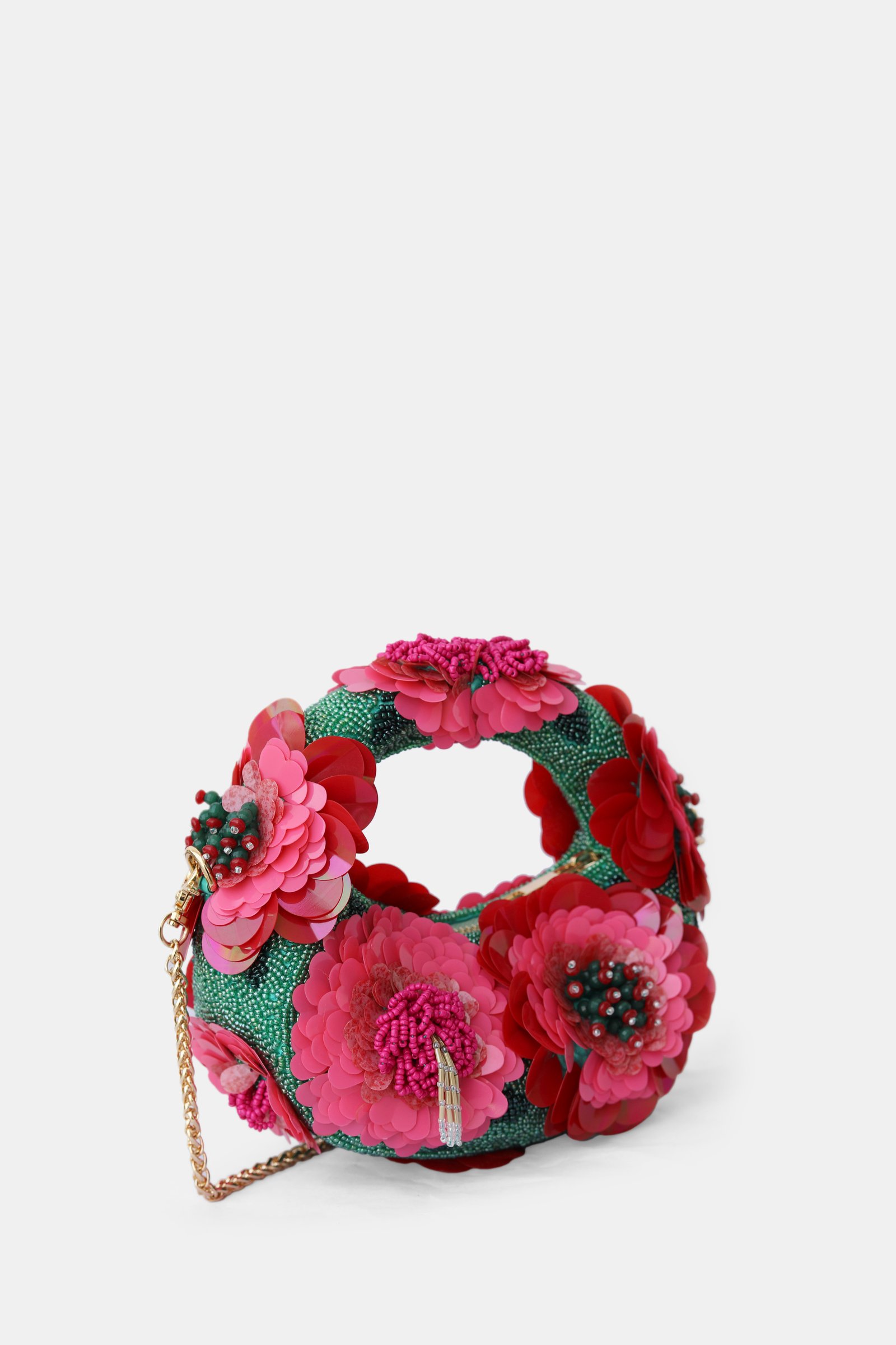 Crimson Bloom Luxe Mini Bag Side View