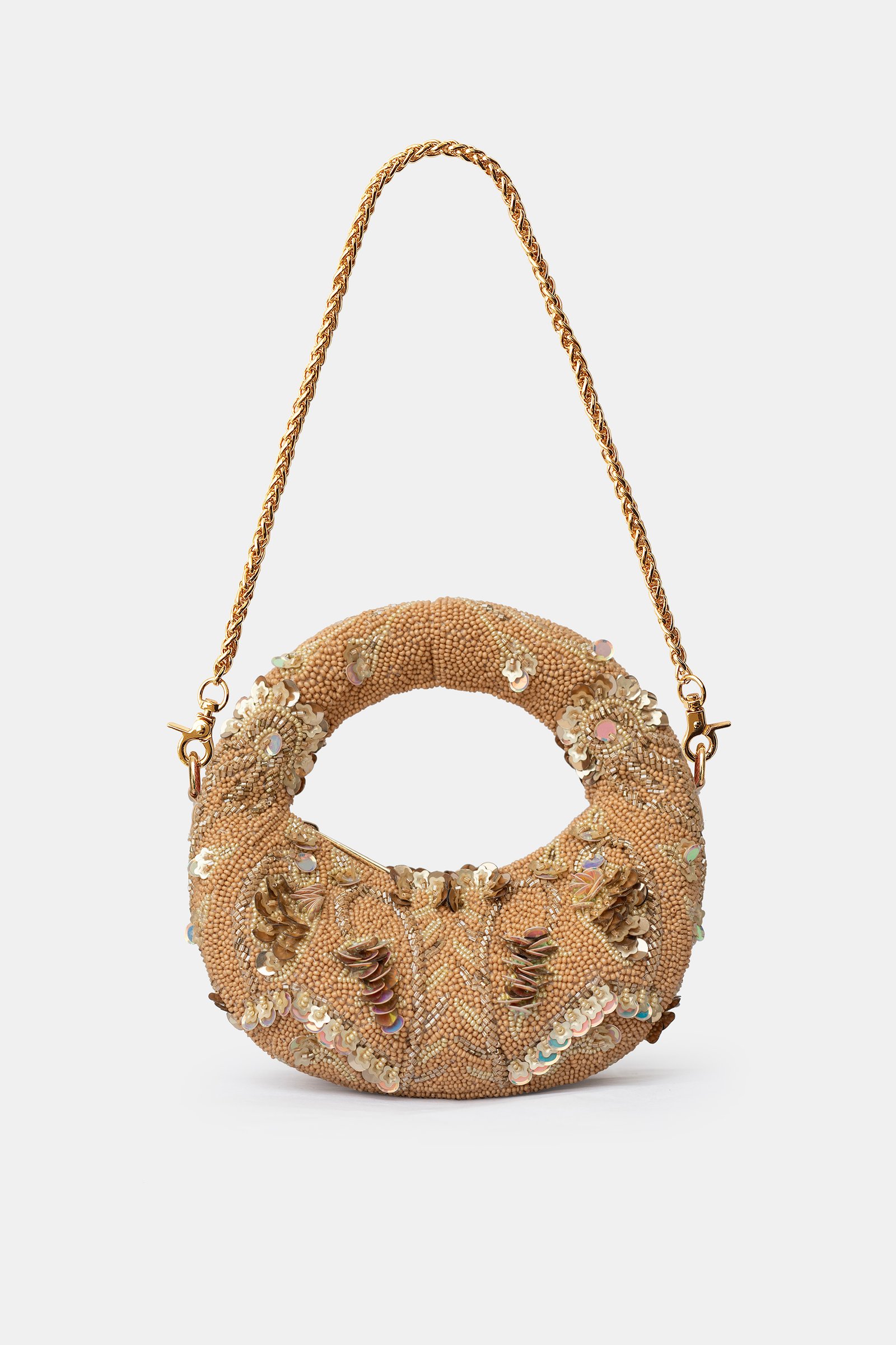 Desert Shine Mini Matt Gold Bag front