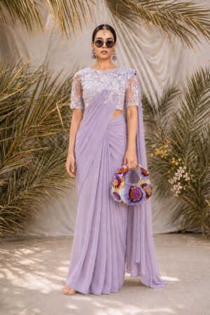 Amethyste Bloom Violet Pearl Bag
